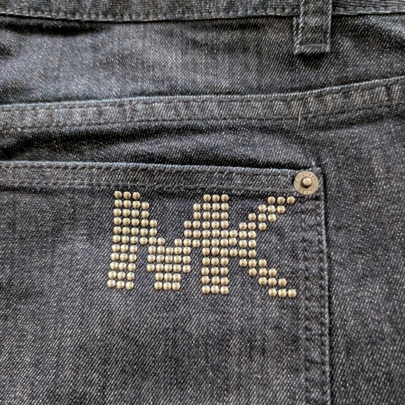 Michael Kors Dark Blue Wide Leg Jeans Sz 8 - Picture 6 of 7